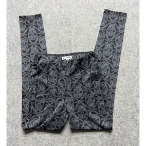 Bethany Mota Leggings Womens Medium Black Gray Skull Print Polyester Spandex